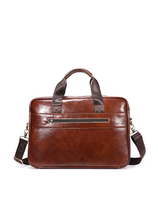 Leather Men's Briefcase Brown