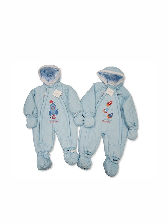 Nursery Time Baby Bodysuit Set for Outing Light Blue