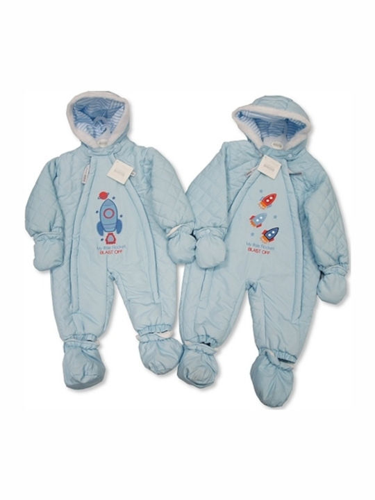 Nursery Time Body pentru Bebeluși de Ieșire Mânecă lungă Albastru deschis