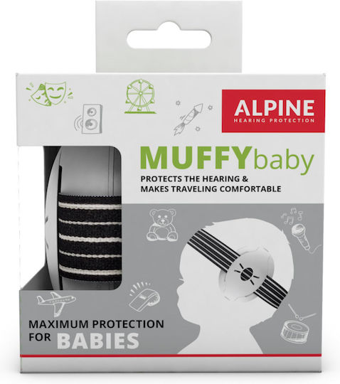 Alpine Muffy Baby Παιδικές Ωτοασπίδες σε Μαύρο Χρώμα ALP25613 2τμχ
