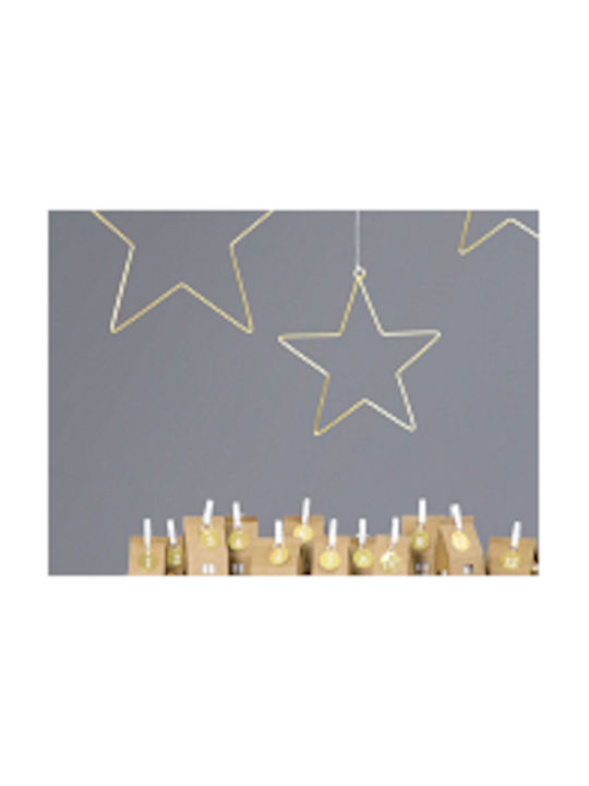 Κρεμαστά Christmas Metallic Star Ornament Gold 2pcs