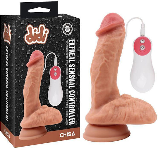 Chisa Novelties Extreal Sensual Controller Realistic Vibrator 18.5cm Flesh