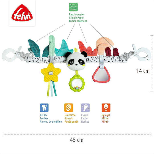 Fehn Kette für Kinderwagen mit Beißring und Spiegel