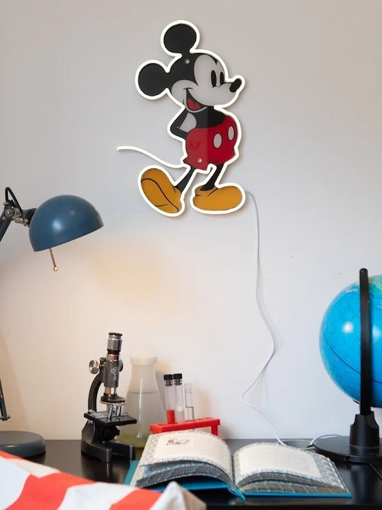Disney Παιδικό Φωτιστικό Τοίχου Led LED Neon Disney Mickey Full Body
