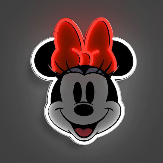Led Kids Wall Light LED Neon Disney Minnie Printed Face 21.7X26cm Led Kids Wall Light LED Neon Disney Minnie Printed Face 21.7X26cm