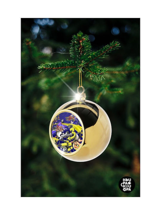 Splatoon 3 Christmas Ball Ornament Gold