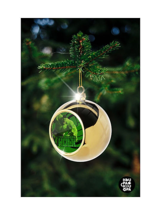 Hulk Christmas Ball Ornament Gold