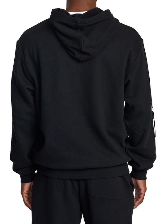 RVCA Men's Sweatshirt with Hood Black