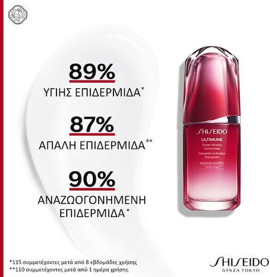Shiseido Ultimune Power Infusing Concentrate Moisturizing & Anti-aging Serum Face with Peptides for Firming & Nourishment 30ml