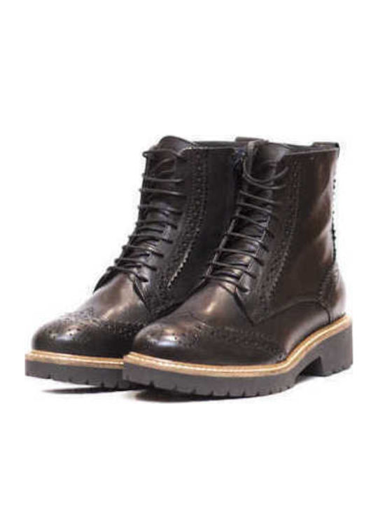 Leather Women's Ankle Boots Black