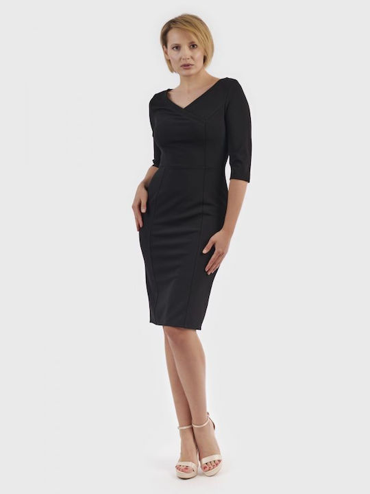 BelleFille Mini Dress Wrap Black