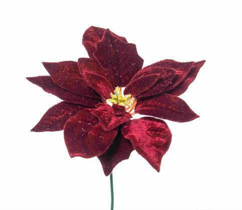Arpimex Srl Christmas Fabric Decorative Flower 19cm
