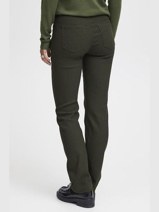 Fransa Femei Tesatura Pantaloni GREEN