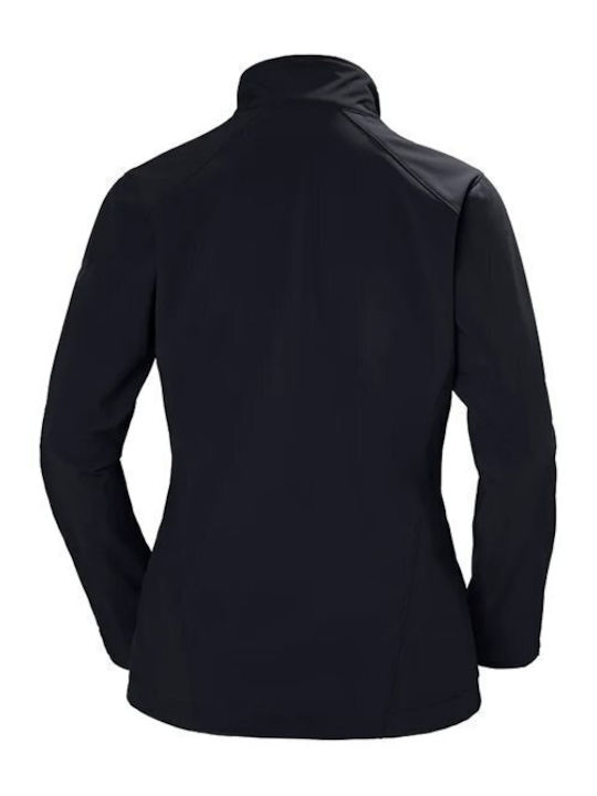 Paramount Women's Short Sports Softshell Jacket Waterproof and Windproof for Winter Black