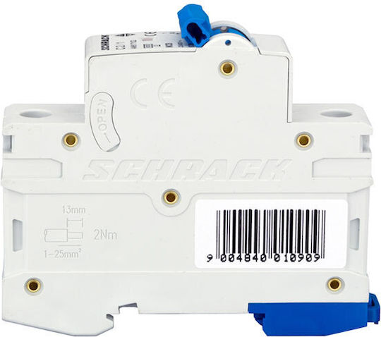 Schrack Automatic Circuit Breaker 10A Single-pole AC 196-010600110
