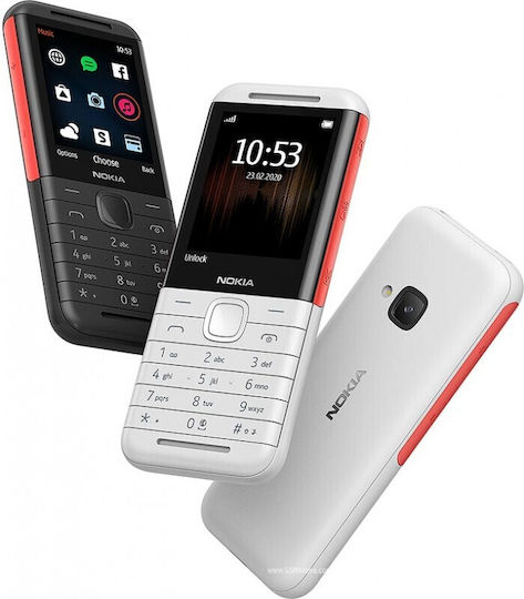 Nokia 5310 2020 Dual-SIM Handy mit Tasten (Englisches Menü) White/Red