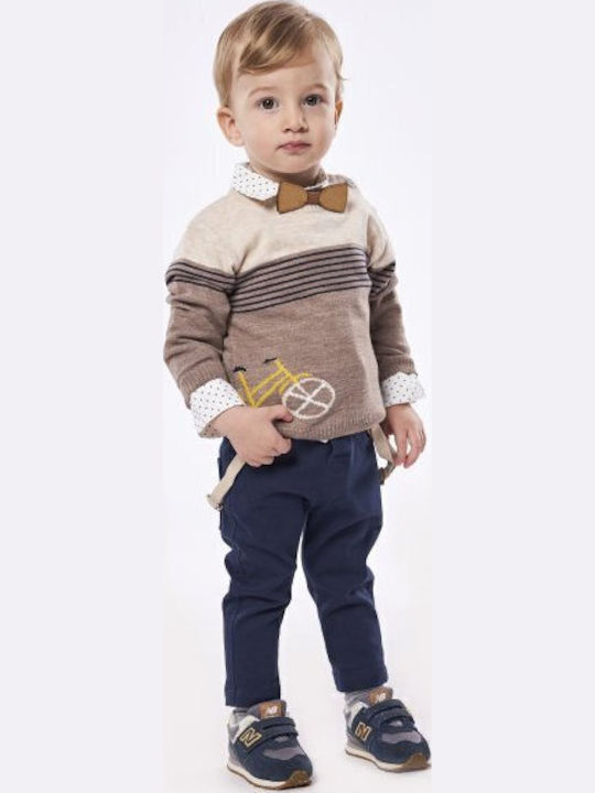Kinder-Set mit Hose Winter 3Stück Ecru
