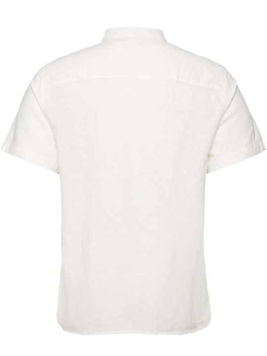 Gabba Ratter Men's Shirt Short Sleeve Linen White