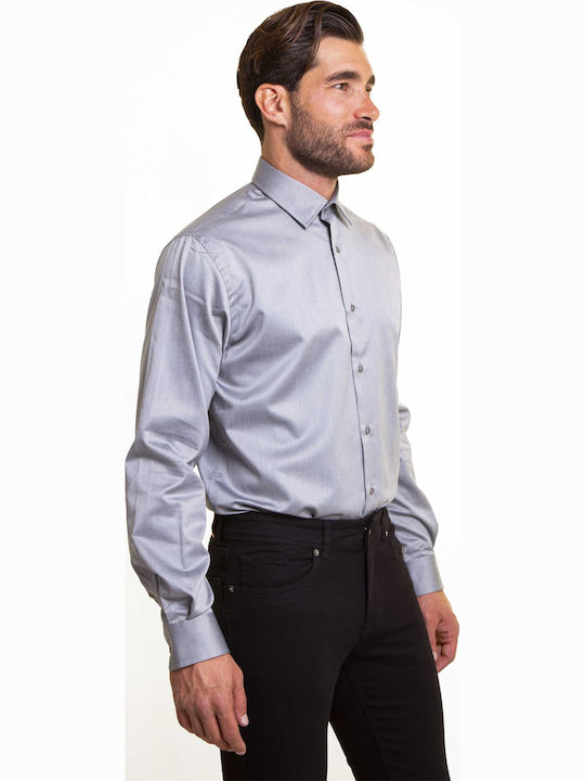 Long-sleeved Cotton Shirt Black
