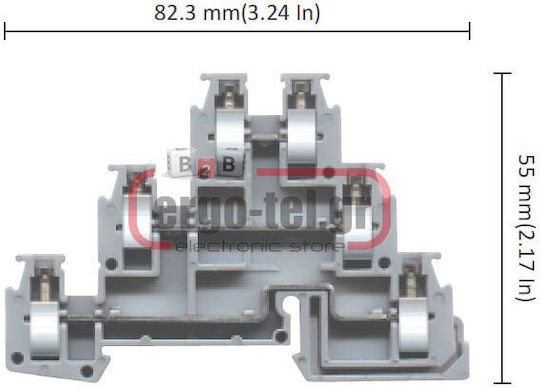 Elmex Κλέμα Ράγας Ηλεκτρολογικού Πίνακα 120-004330400