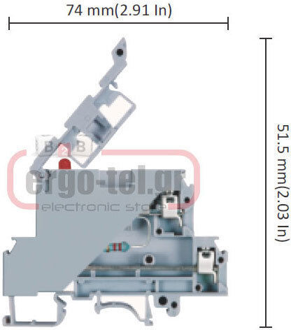 Elmex Κλέμα Ράγας Ηλεκτρολογικού Πίνακα 50τμχ 120-004504048