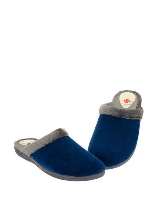 Alcalde Winter Women's Slippers in Blue color