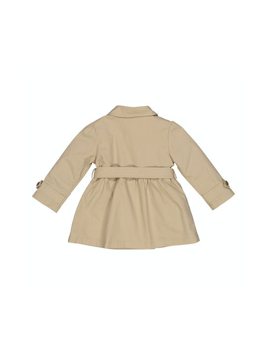 Birba Trybeyond Kids Trench Coat Short with Hood Beige