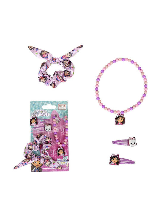 Gabby's Dollhouse Kinder Haargummi Set Rosa 4Stück