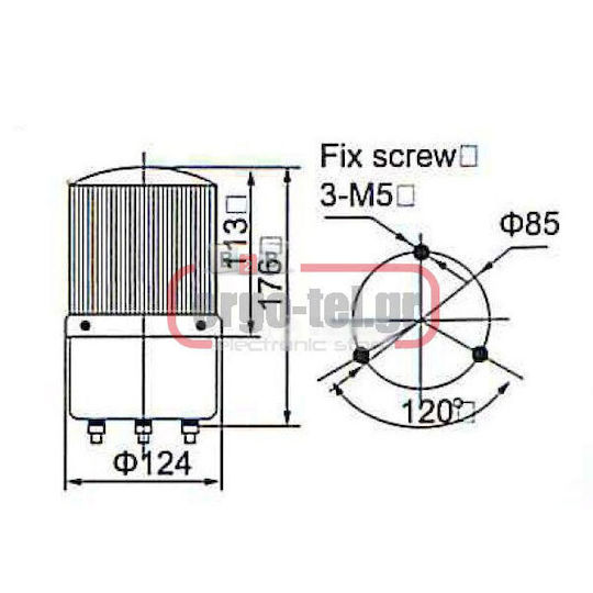 Nanzhou Alarm System Beacon with Red LED 230V