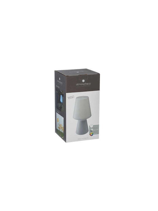 Atmosphera Wiza Plastic Table Lamp with White Shade and Base
