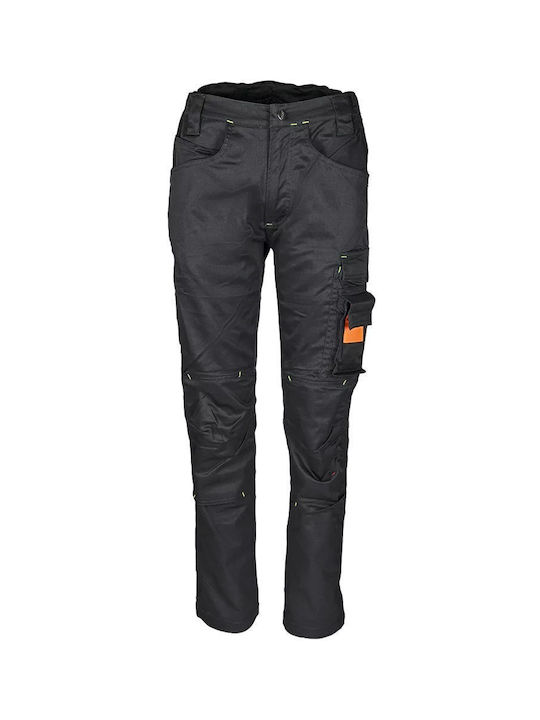 Sara Workwear Actiflex Παντελόνι Εργασίας Μαύρο