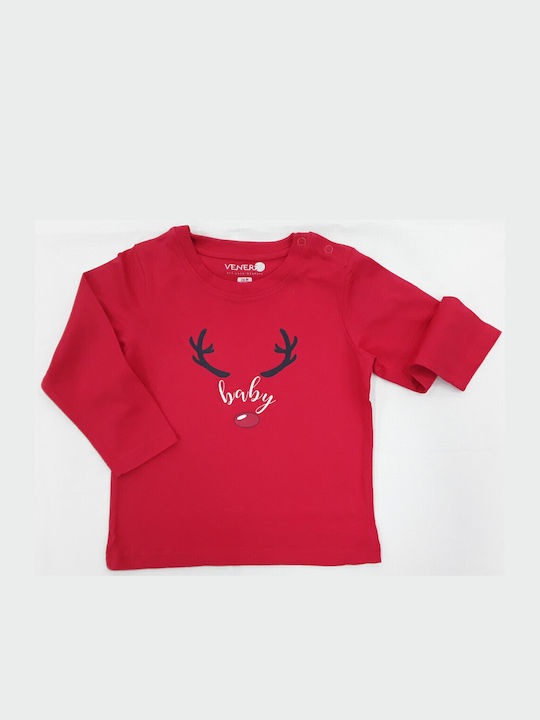 Venere Kids Blouse Long Sleeve Red