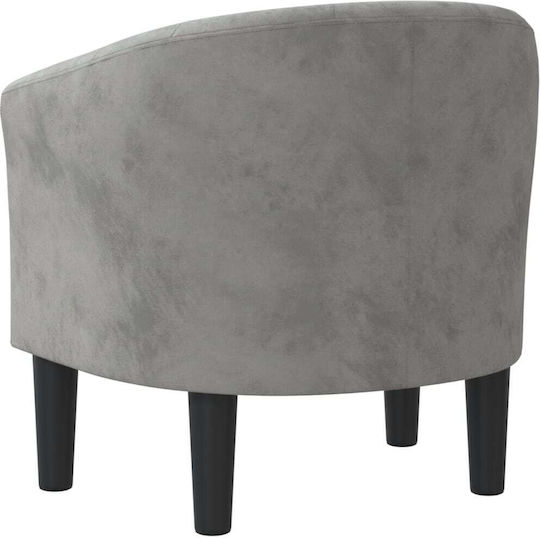 Sessel Samt Light Grey 70x56x68cm