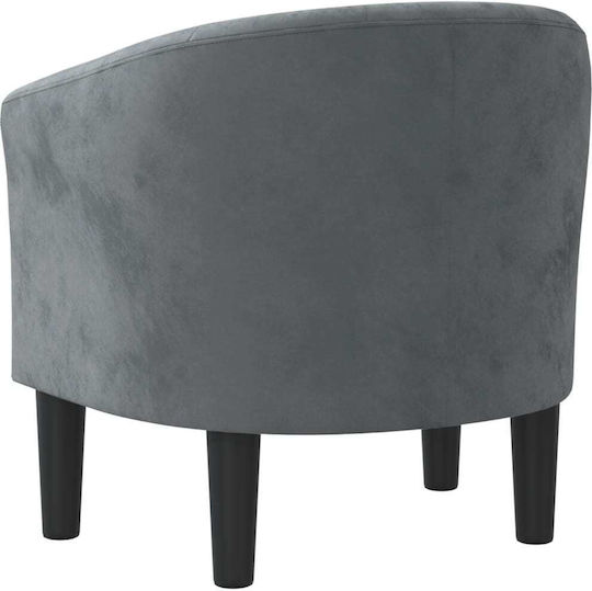 Sessel Samt Dark Grey 70x56x68cm