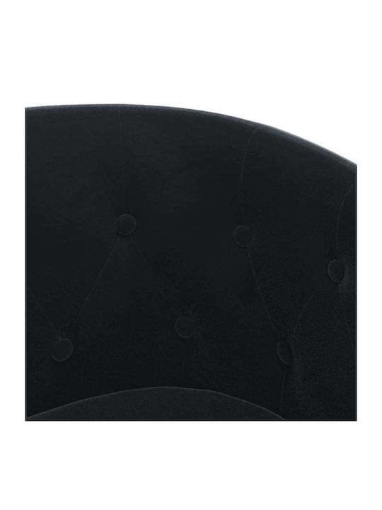 Πολυθρόνα με Υποπόδιο Βελούδινη Μαύρη 70x56x68cm