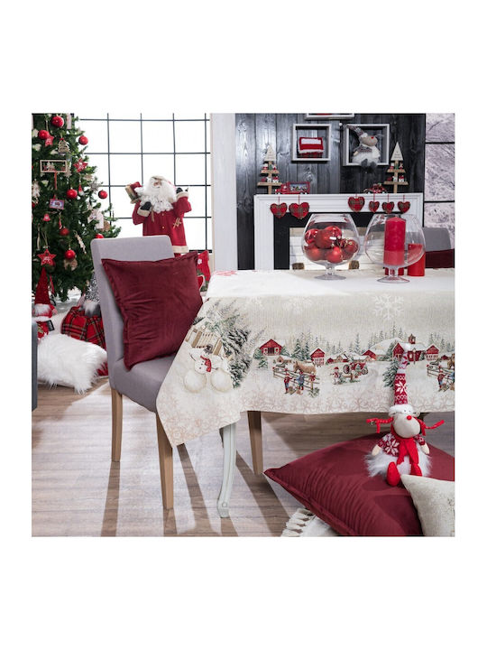 Teoran Christmas Tablecloth Fabric Multicolour L220xW140cm.