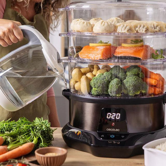 Cecotec Vapovita 3000 Food Steamer with 3 Steaming Decks 1lt