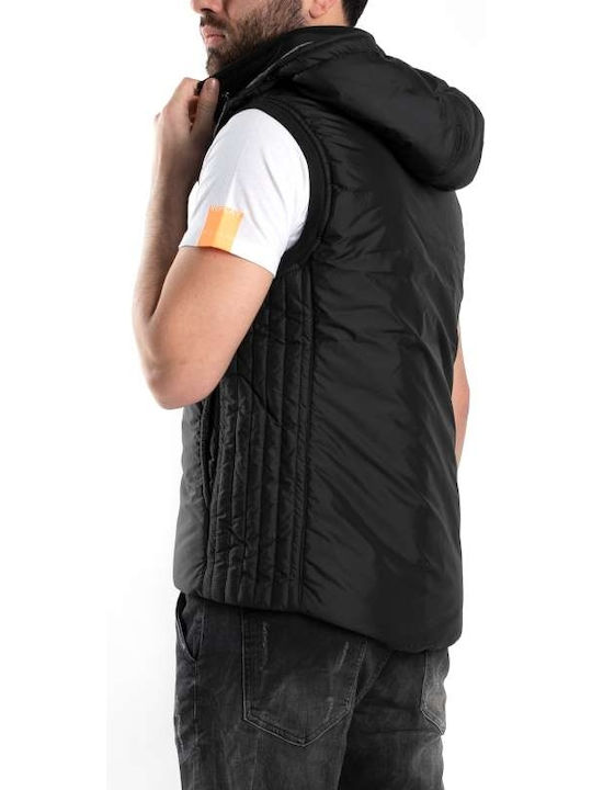 Αποσπωμενη Men's Sleeveless Jacket Black