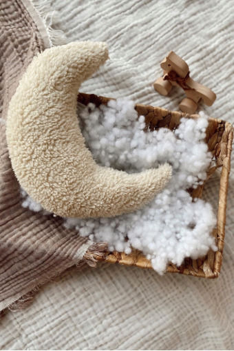 Bubbles Lover Handmade Crib Decorative Pillow Beige