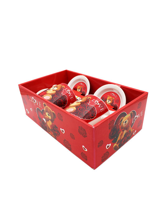 Love Cup Coffee Glass Red