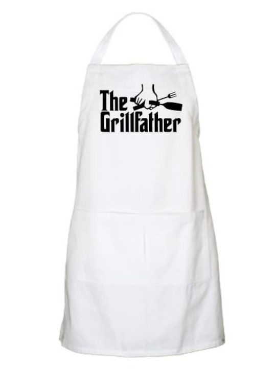 The Grillfather apron - White