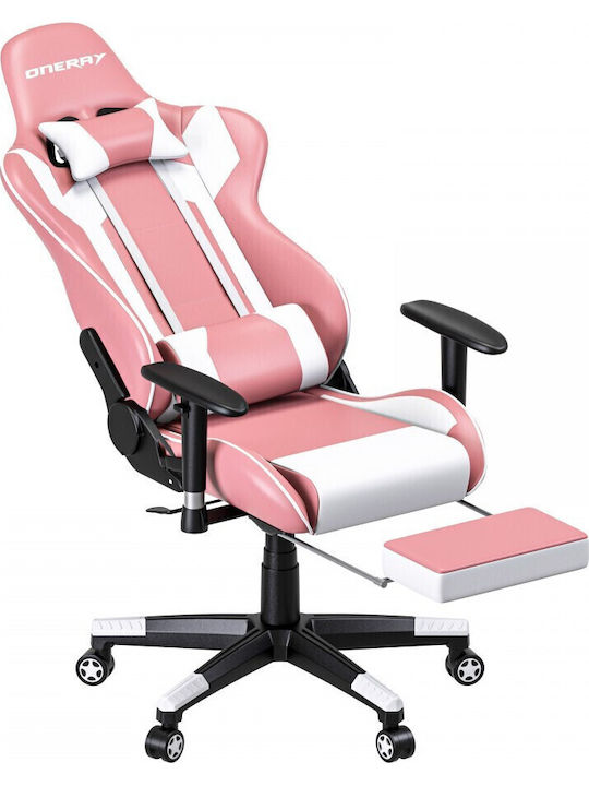 Oneray D0921F Gaming Stuhl mit Fußstütze Rosa