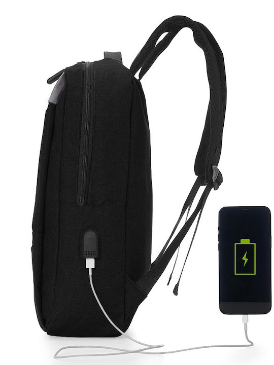Amber Чанта Раница за лаптоп 15.6" в Черен цвят AM2014-BLACK