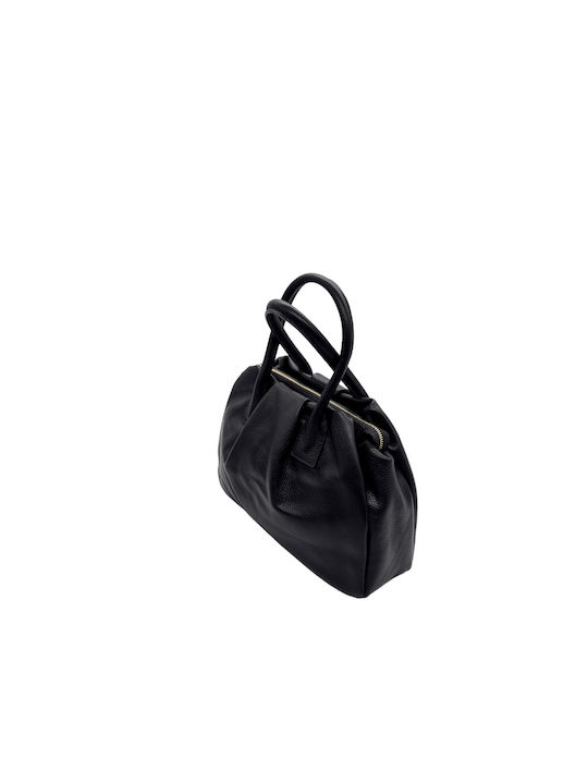 Leder Damentasche Schultertasche Schwarz