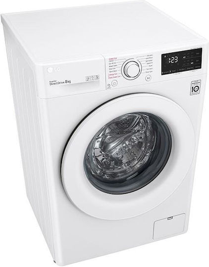 LG Пералня Инверторен пряко 8кг с Парна Технология 1400 Оборота AI DD F4WV308S3U