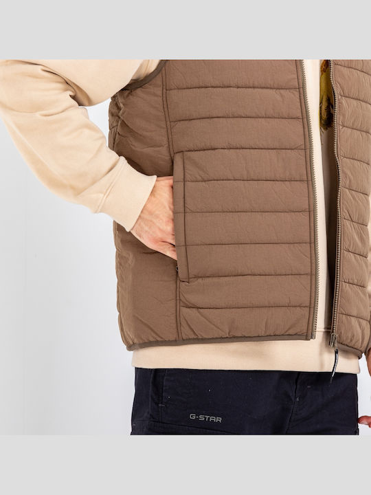 Αμάνικο Μπουφάν Puffer Καφέ