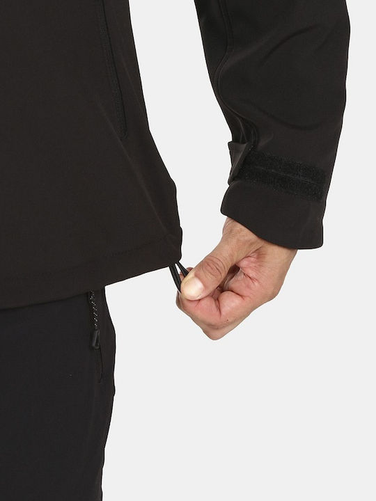 Ravio-m Geacă Softshell Iarna Waterproof Cu Protecție Împotriva Vântului Neagră