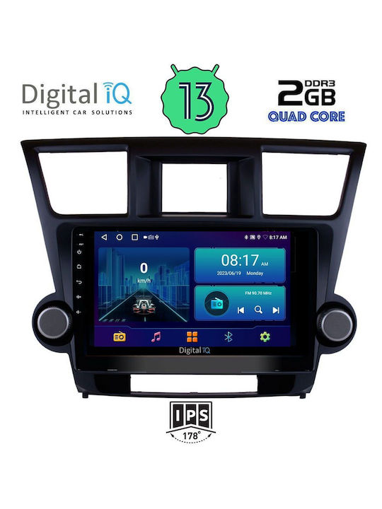 Digital IQ Car Audio System for Toyota Highlander 2008-2015 (Bluetooth/USB/WiFi/GPS) with Touch Screen 10"