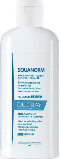 Ducray Squanorm Shampoo For Sensitive Scalp Against Dandruff For Oily Hair 200ml