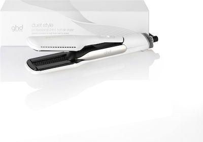 GHD Duet Hair Straightener with Ceramic Plates White